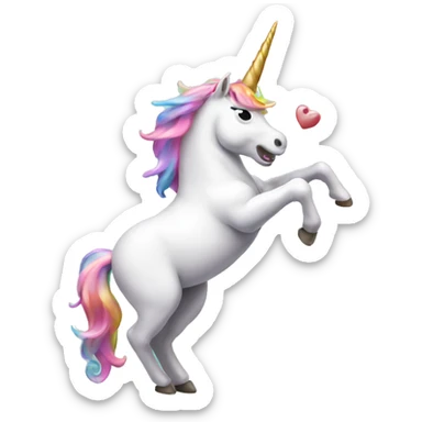 Unicorn throwing up  sticker