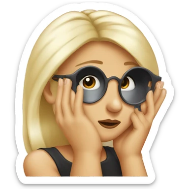 Glamour girl doing facepalm sticker