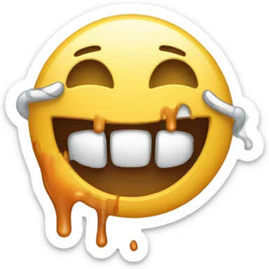 emoji with grillz and has drip sticker