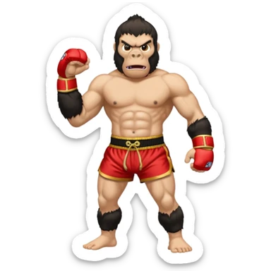 king kong muay thai shorts sticker