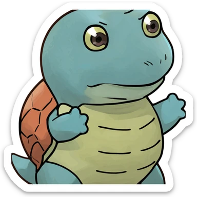 Cartoon Blue Squirtle  sticker
