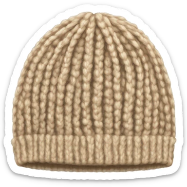 Pretty Beige knitted cap piece of clothing sticker