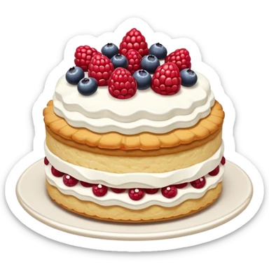 Piece of cake: vanilla biscuit, berries filling sticker