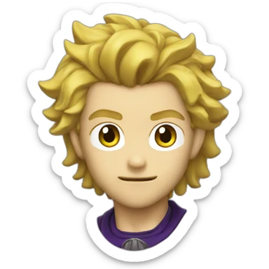 emoji that looks like dio from jojos bizzare adventures sticker
