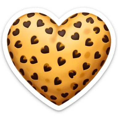 Cheetah print heart sticker