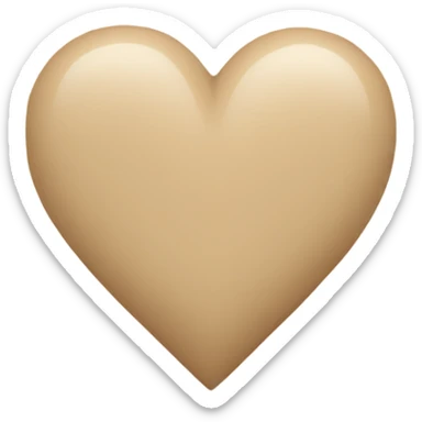 Beige heart sticker