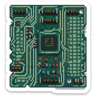 Retro circuit board  sticker
