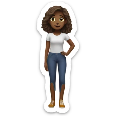 Girl in a field of tulips sticker