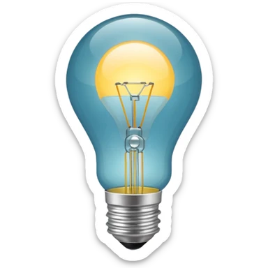 light bulb with small network nodes around sticker
