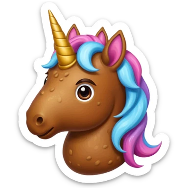 Poop unicorn  sticker
