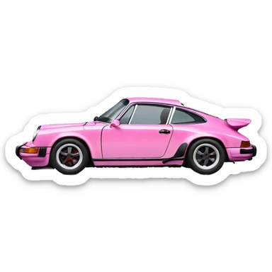 Porsche 911 pink sticker