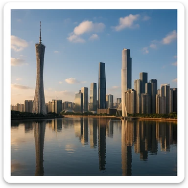 Guangzhou skyline sticker