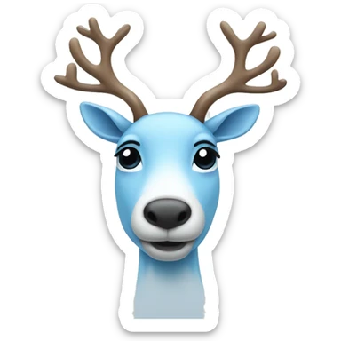 Light blue reindeer sticker
