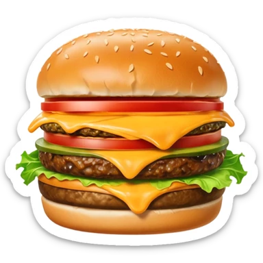 billboard ad about burgers sticker