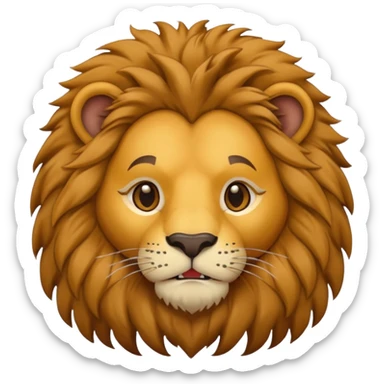 man in lion  costume  sticker