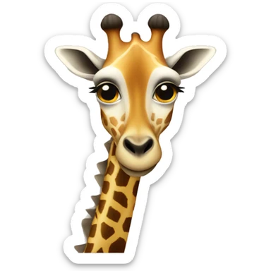 Girafe laineuse sticker