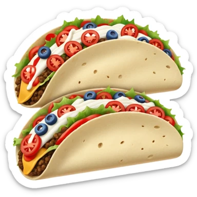 Emoji tacos bleu blanc rouge sticker