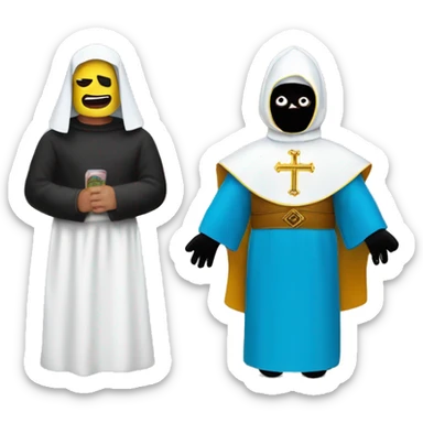 Nacho libre and nun sticker