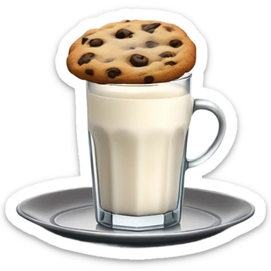 Cookie with milk sticker