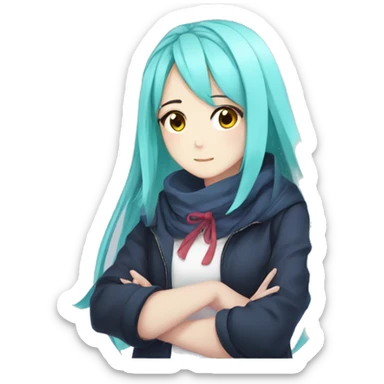 Vtuber girl Minato Aqua sticker