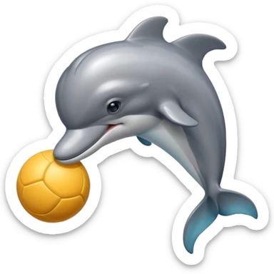 Dolphin with ball on noise sticker