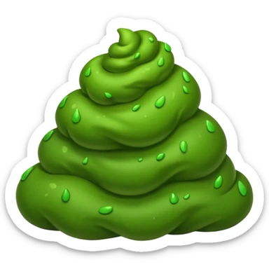 green poop sticker