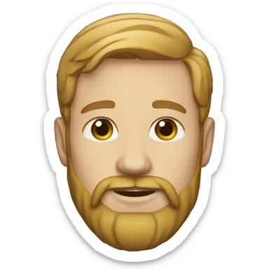 30 year old white man with beard sticker