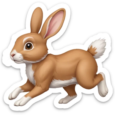 a running Rabbit sticker