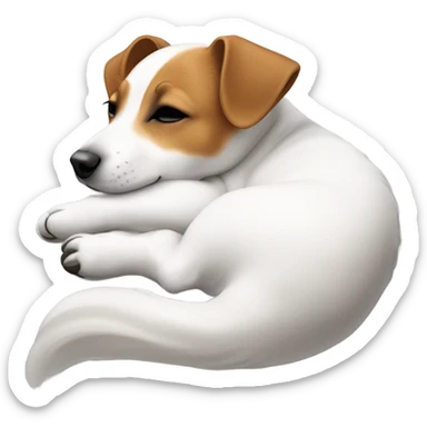 Jack Russel terrier sleeping sticker