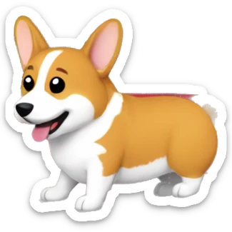 Corgi driving a toyota prius sticker