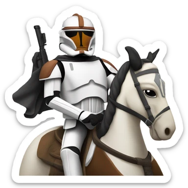 Clone trooper riding a horse sticker