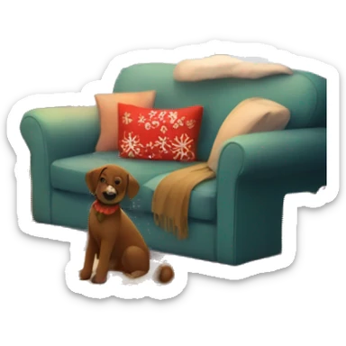 cozy christmas scene  sticker