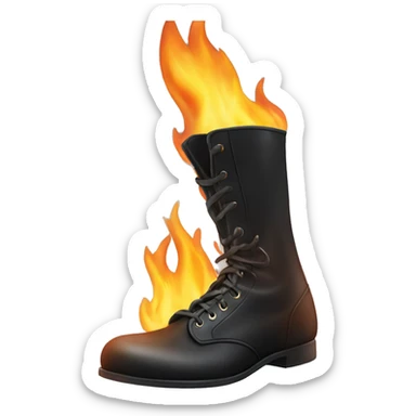 flaming with tap shoes sticker