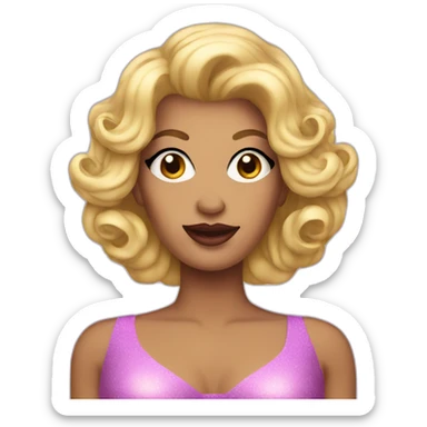 female drag queen serving sticker