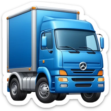camion bleu sticker