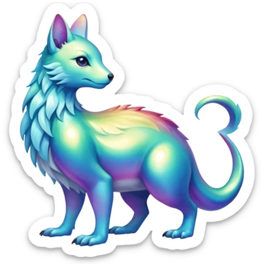 Shiny full-Colored Fionbri-creature by Falvie (full body) sticker