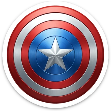 Generate emoji of captain America shield sticker