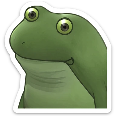 bufo making its way up a steep incline sticker