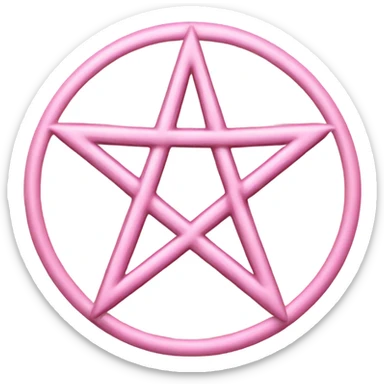 Light pink pentacle sticker
