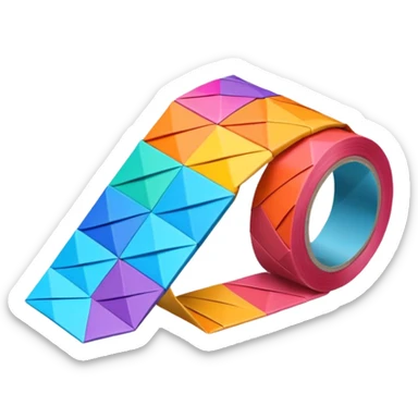 Origami tape sticker
