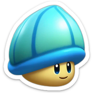 a blue shell on mario kart 8 sticker