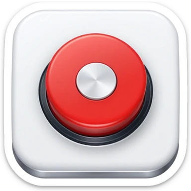 red button is pressed sticker