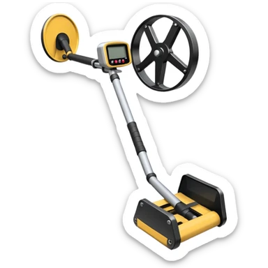 Realistic metal detector like a minelab sticker