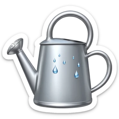 watering pot silver sticker