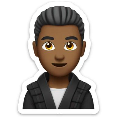 ninja with low taper fade sticker