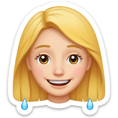 Happy tears smile sticker