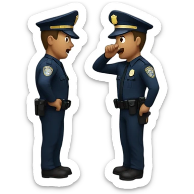 POLICE STOPPING WHILE WHISTLING sticker