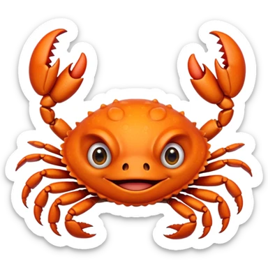 cute crab with big eyes and a smiling face, variation 3 sticker