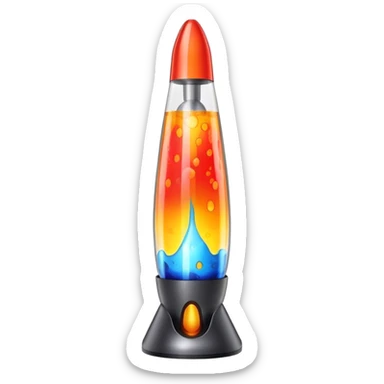Rocket lava lamp sticker