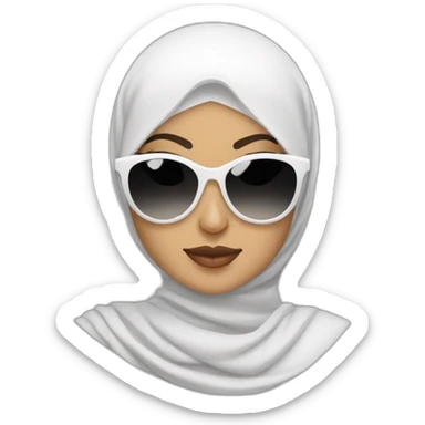 hijabi Emirati with sunglasses sticker